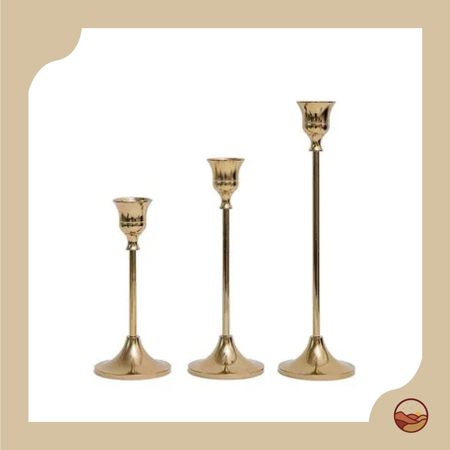 Elegant Vintage Gold Candle Holder