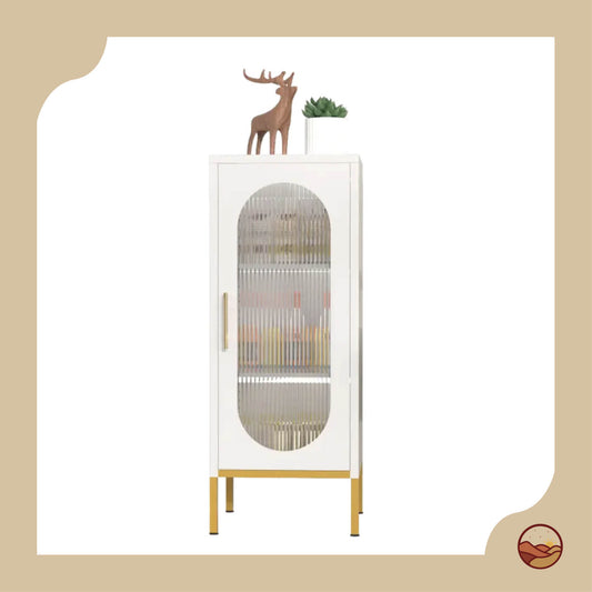 Fluted Glass Cabinet