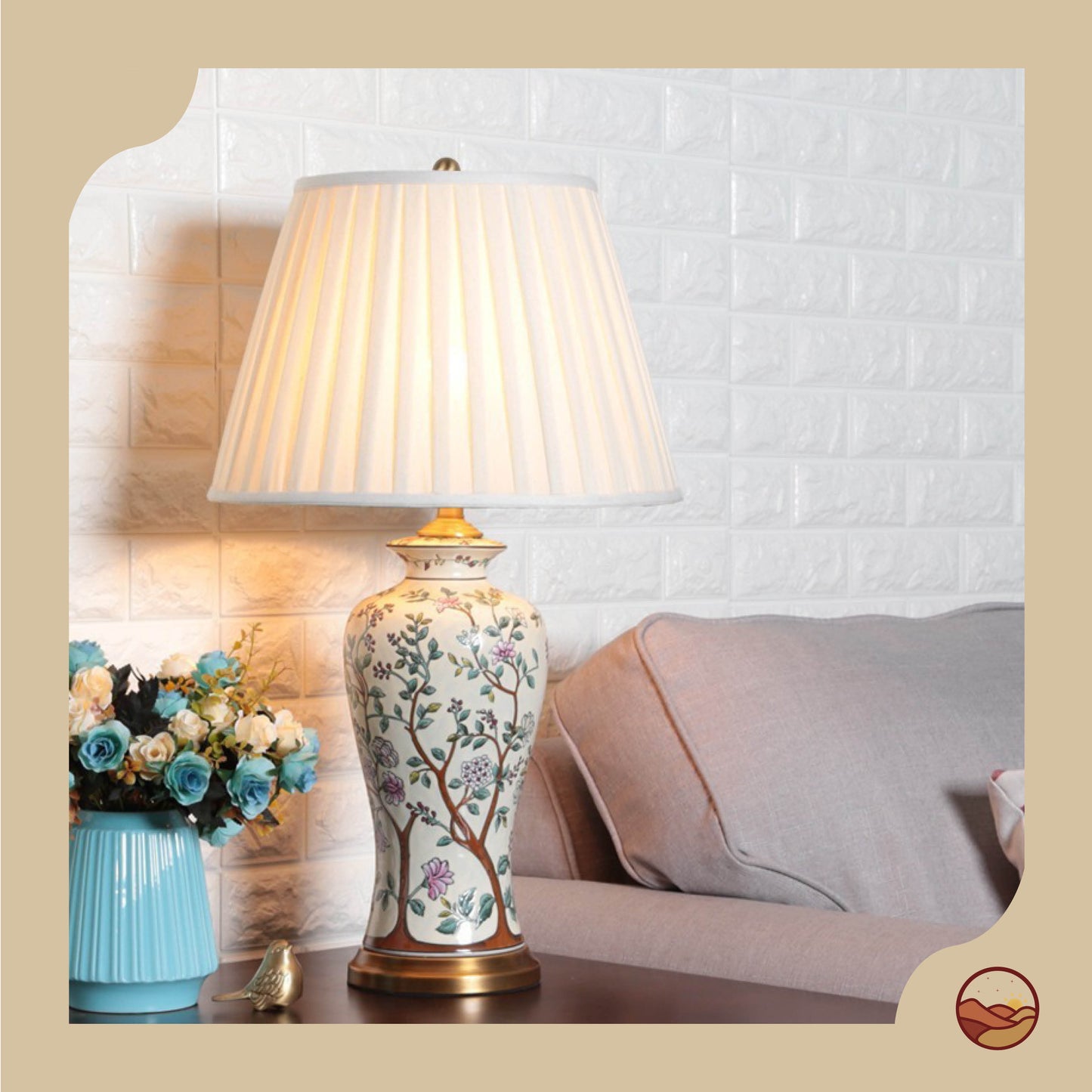 Japanese Blossom Ceramic Table Lamp