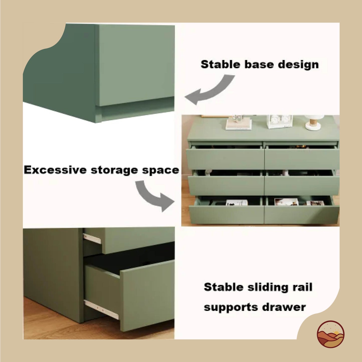 Mesmerizing Viridian Green Cabinet