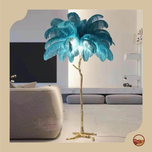 Palm Feather Floor Lamp