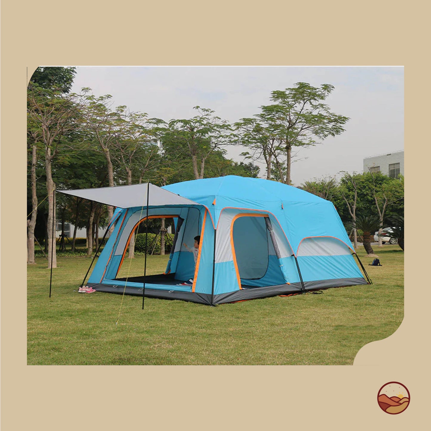 Pasha Camping Tent with Two Bedrooms