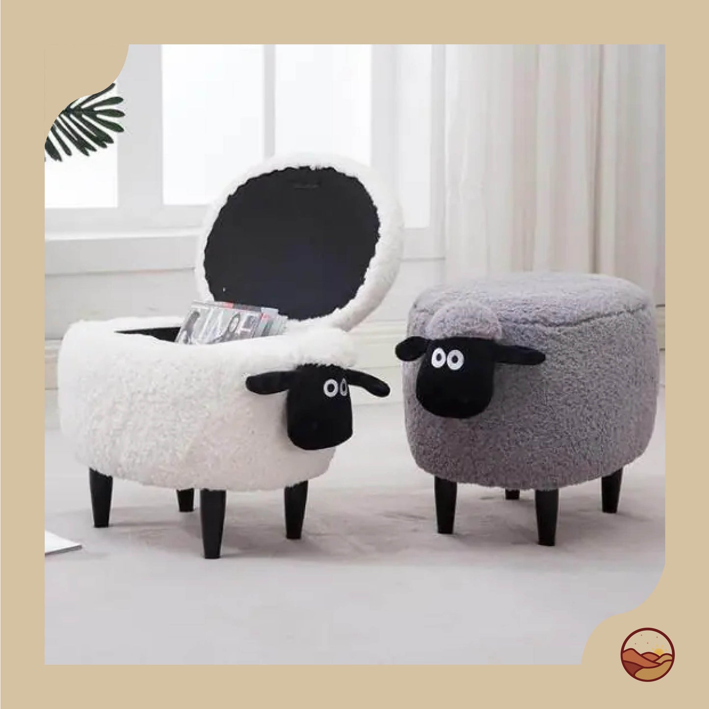 Shaun the Sheep Storage Ottoman and Shoe Bench