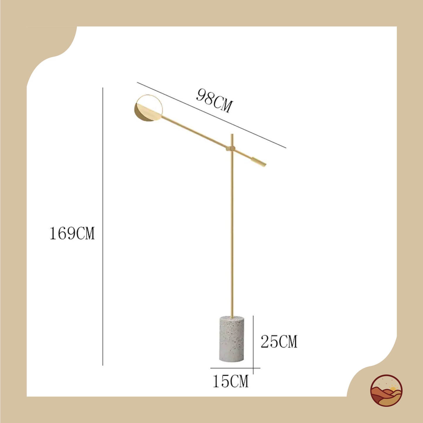 Terrazzo Minimalist Reading Floor Lamp