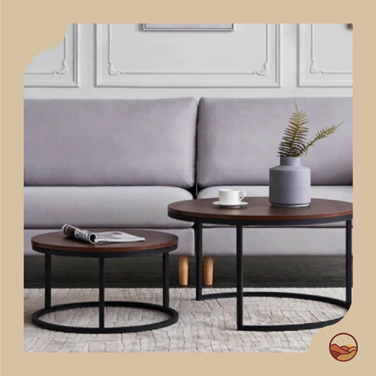 Chic Round Oak Coffee Table
