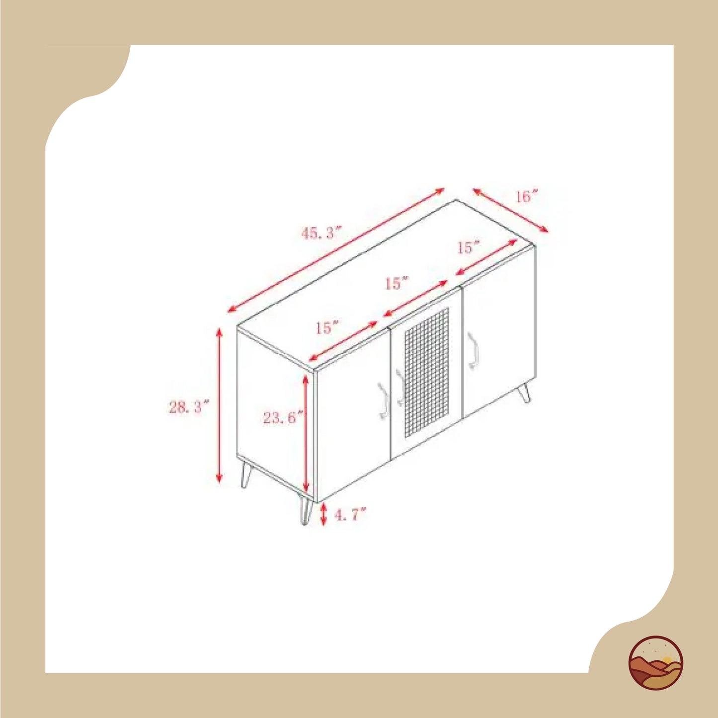 Elegant Rattan Storage Cabinet