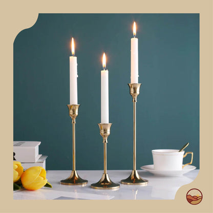Elegant Vintage Gold Candle Holder