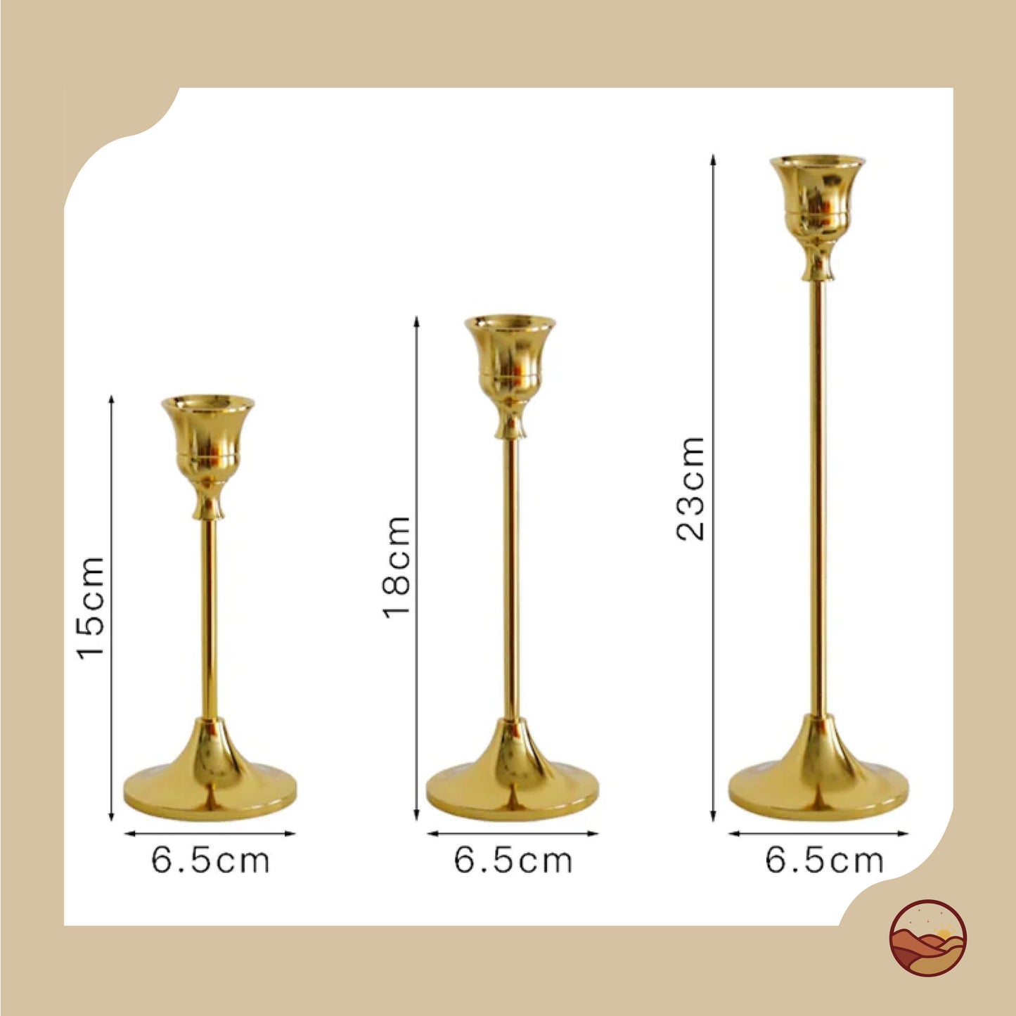 Elegant Vintage Gold Candle Holder