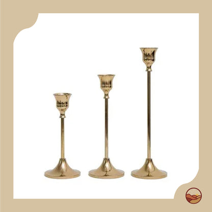 Elegant Vintage Gold Candle Holder