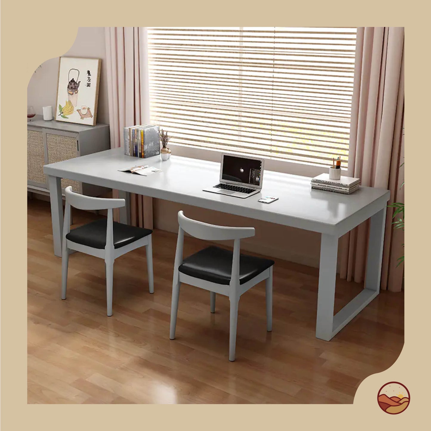 Ergonomic Solid Wood Desk