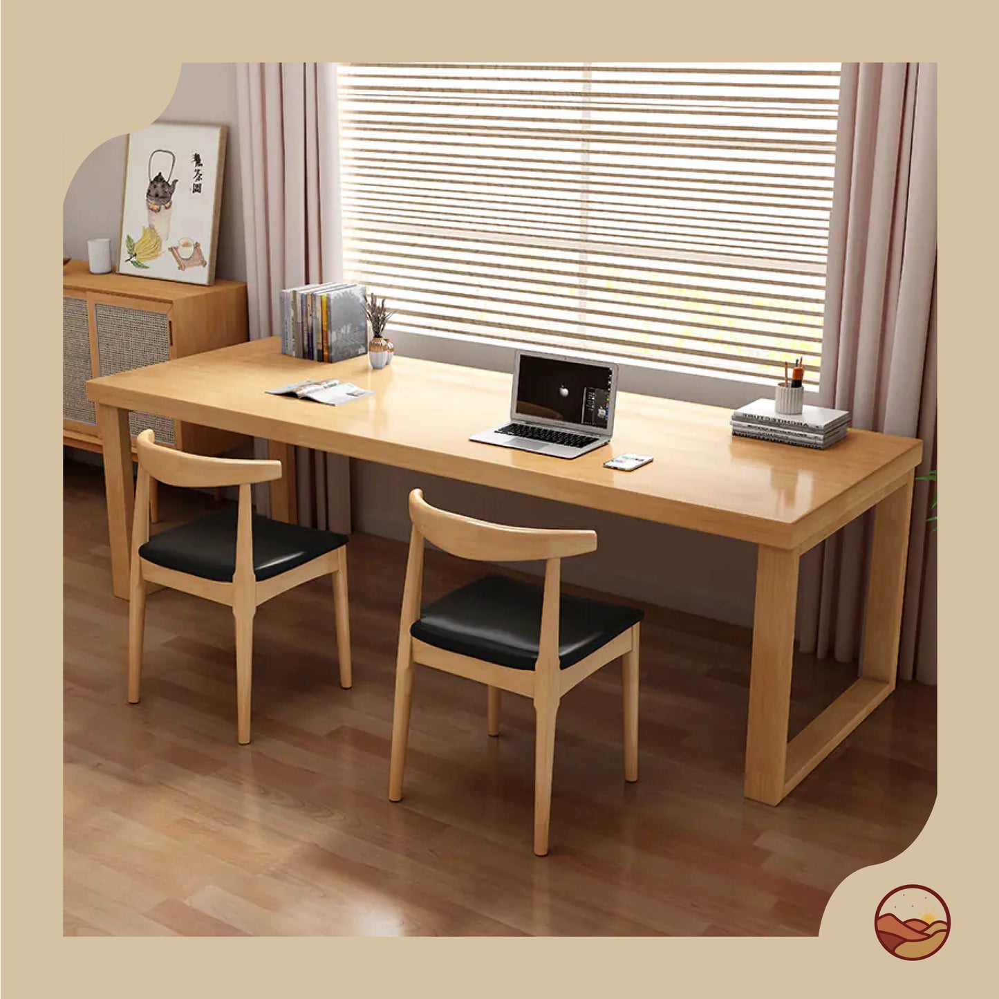 Ergonomic Solid Wood Desk
