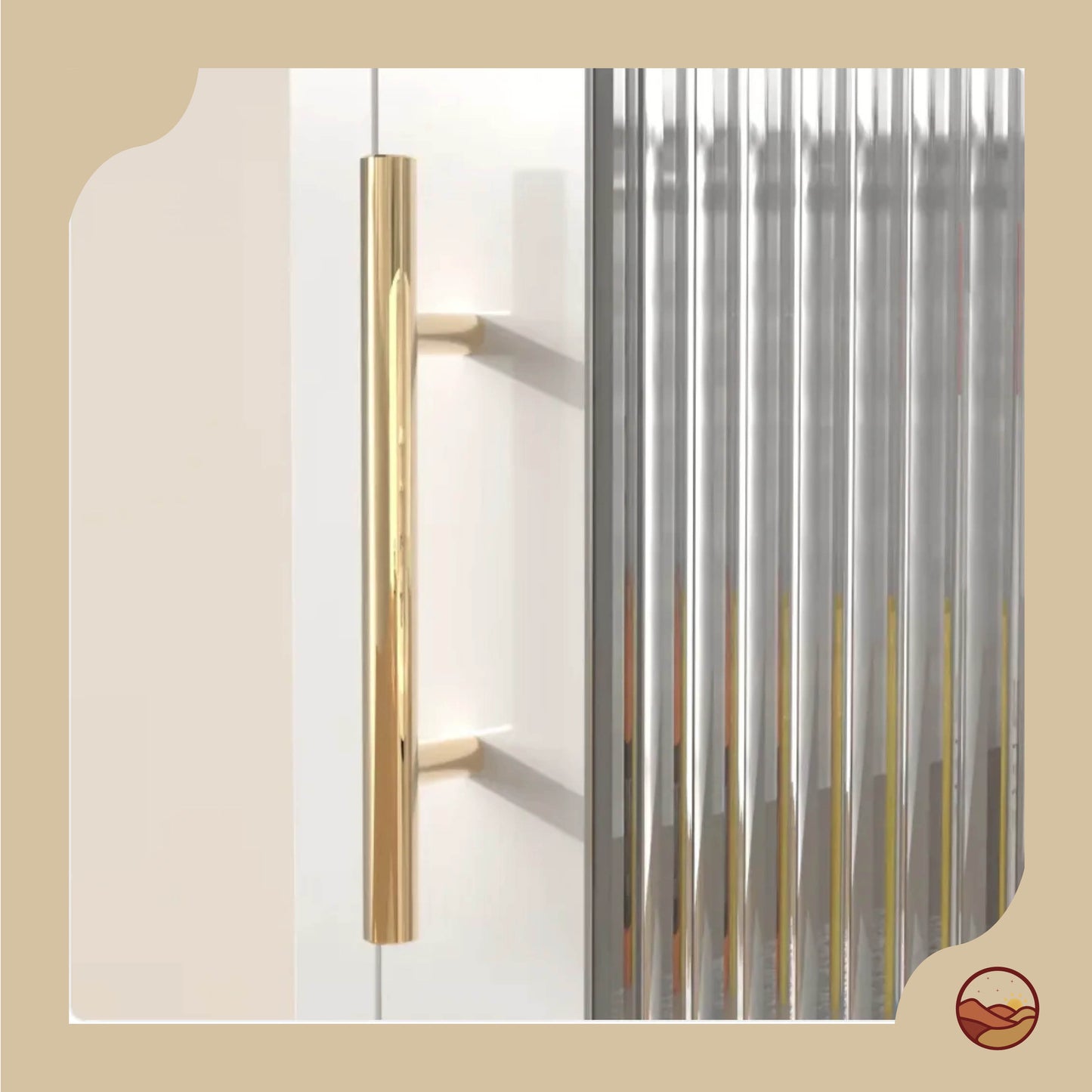 Fluted Glass Cabinet