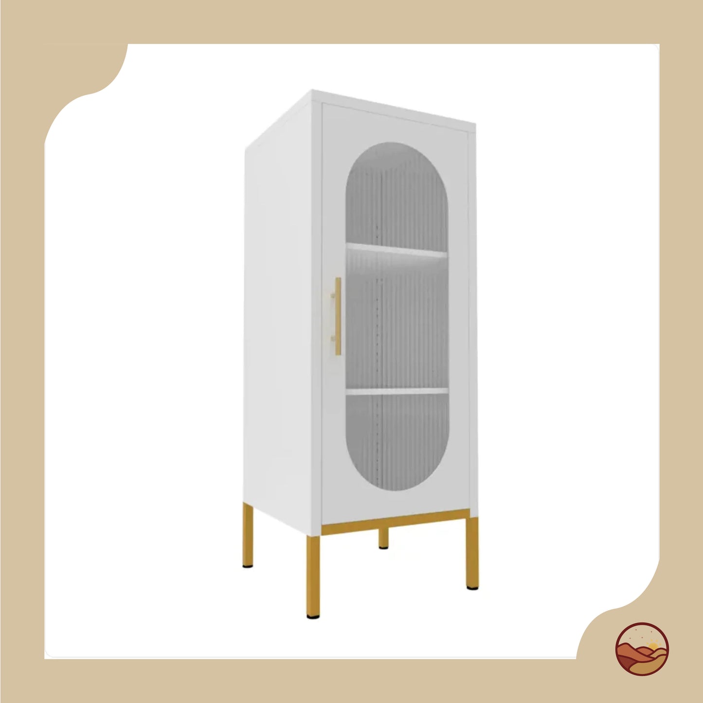 Fluted Glass Cabinet