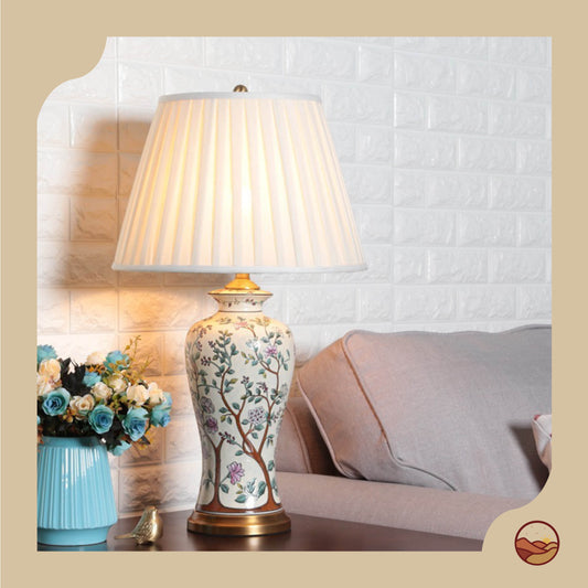 Japanese Blossom Ceramic Table Lamp