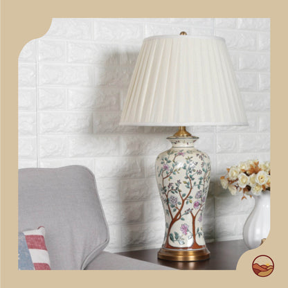 Japanese Blossom Ceramic Table Lamp
