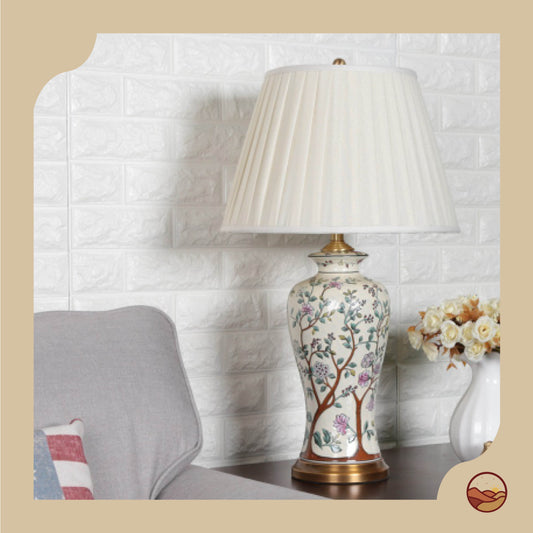 Japanese Blossom Ceramic Table Lamp