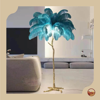 Palm Feather Floor Lamp