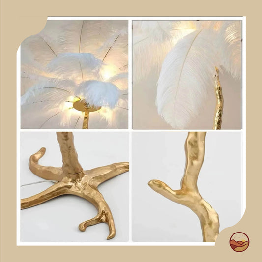 Palm Feather Floor Lamp