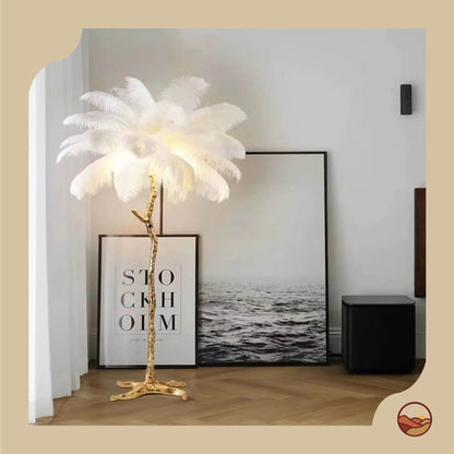 Palm Feather Floor Lamp