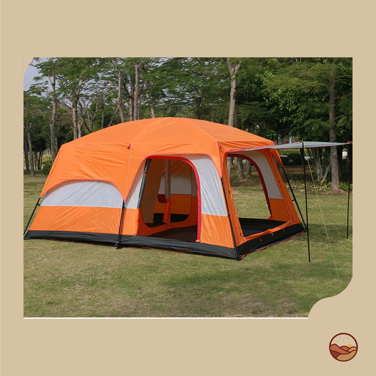 Pasha Camping Tent with Two Bedrooms