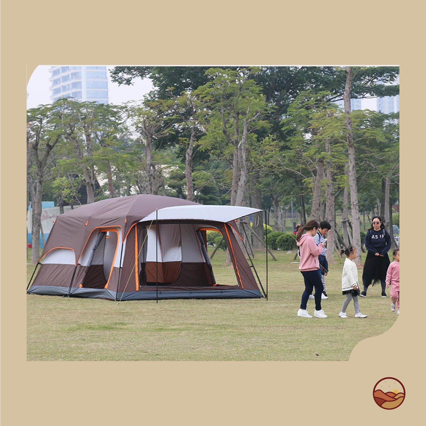 Pasha Camping Tent with Two Bedrooms