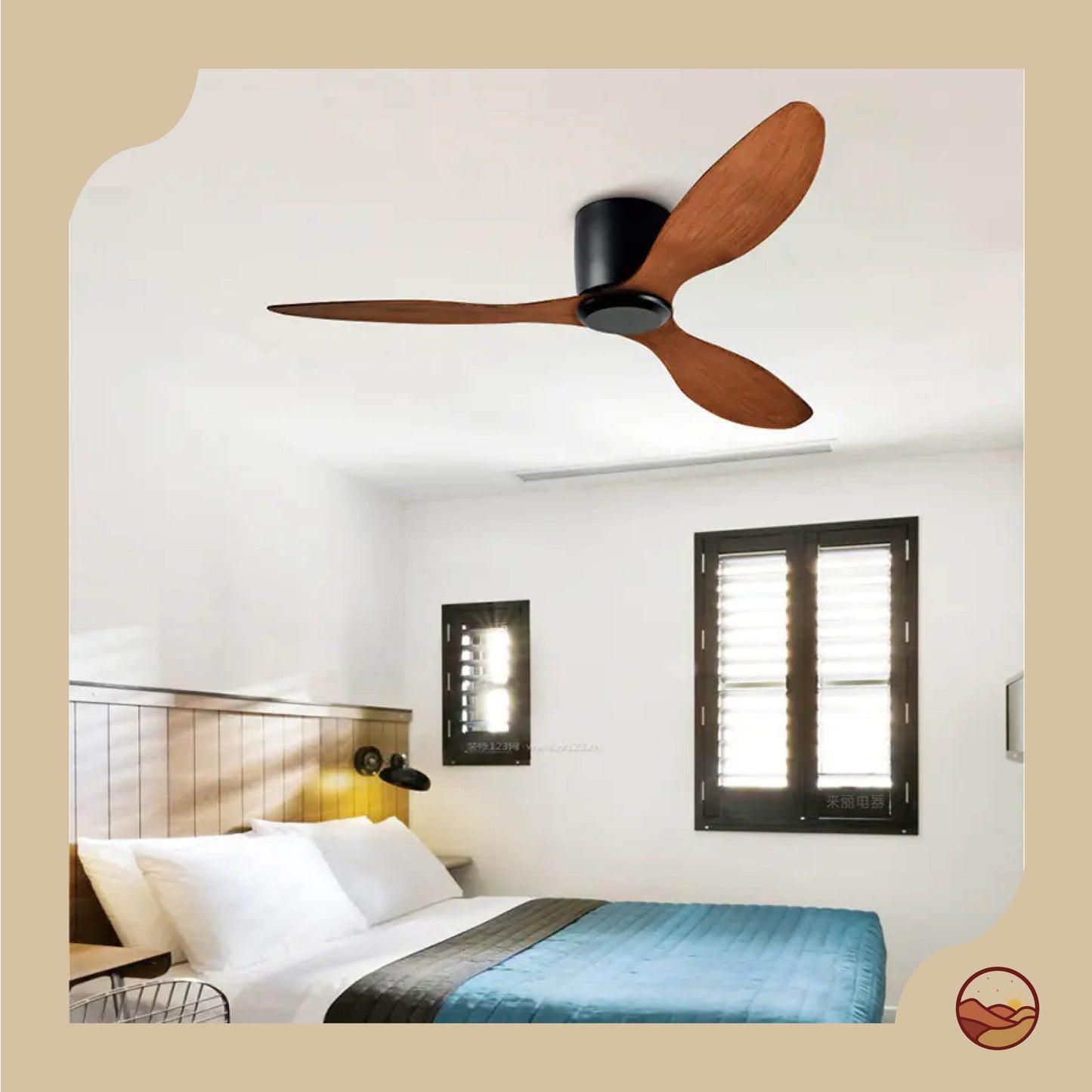 Retro Minimalist Ceiling Fan Light