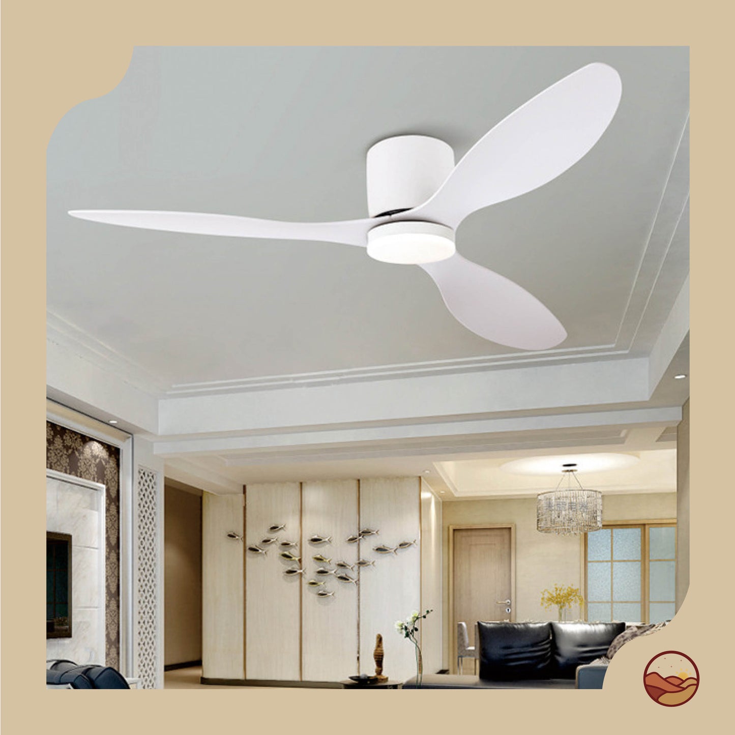 Retro Minimalist Ceiling Fan Light