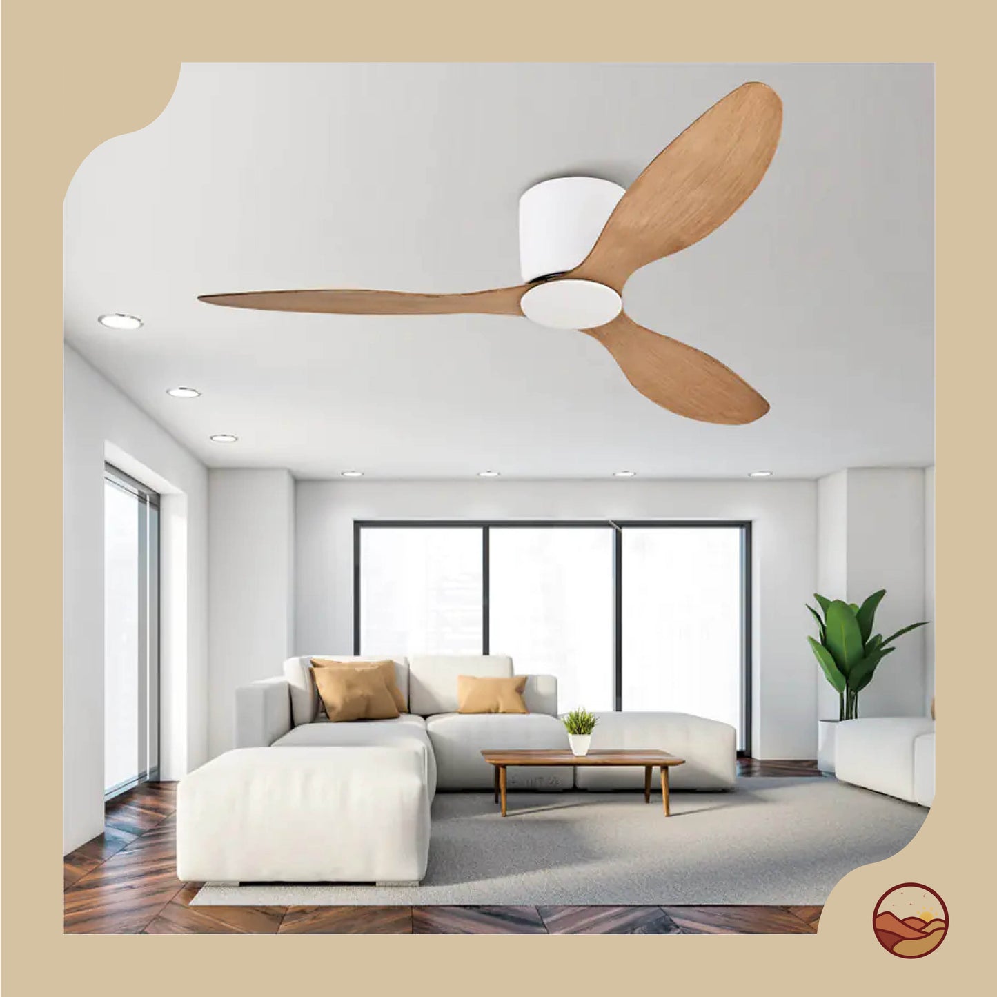Retro Minimalist Ceiling Fan Light