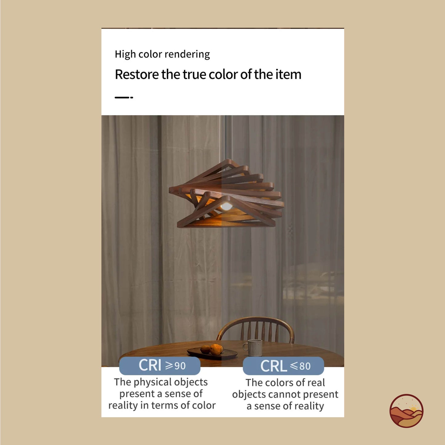 Retro Wood Innovative Layer Design Chandelier