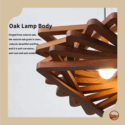 Retro Wood Innovative Layer Design Chandelier