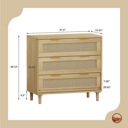 Vintage Rattan Storage Cabinet